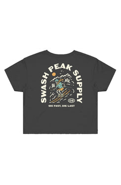 Ski Fast Cropped Tee - Swash Peak
