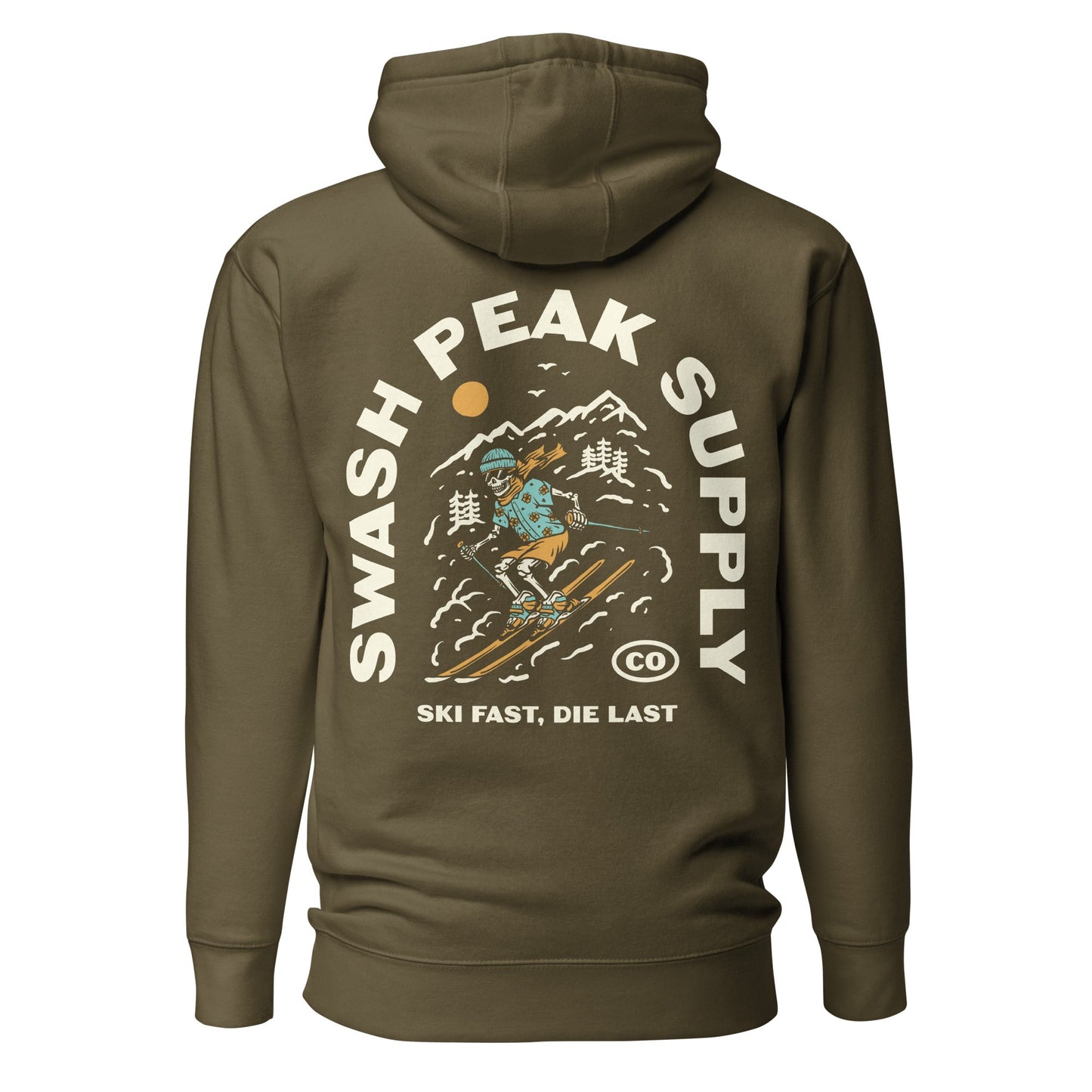 Ski Fast Unisex Hoodie - Swash Peak