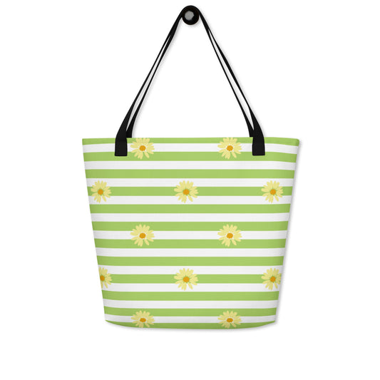 Spring Vibes Large Tote Bag w/ Pocket - Swash Peak