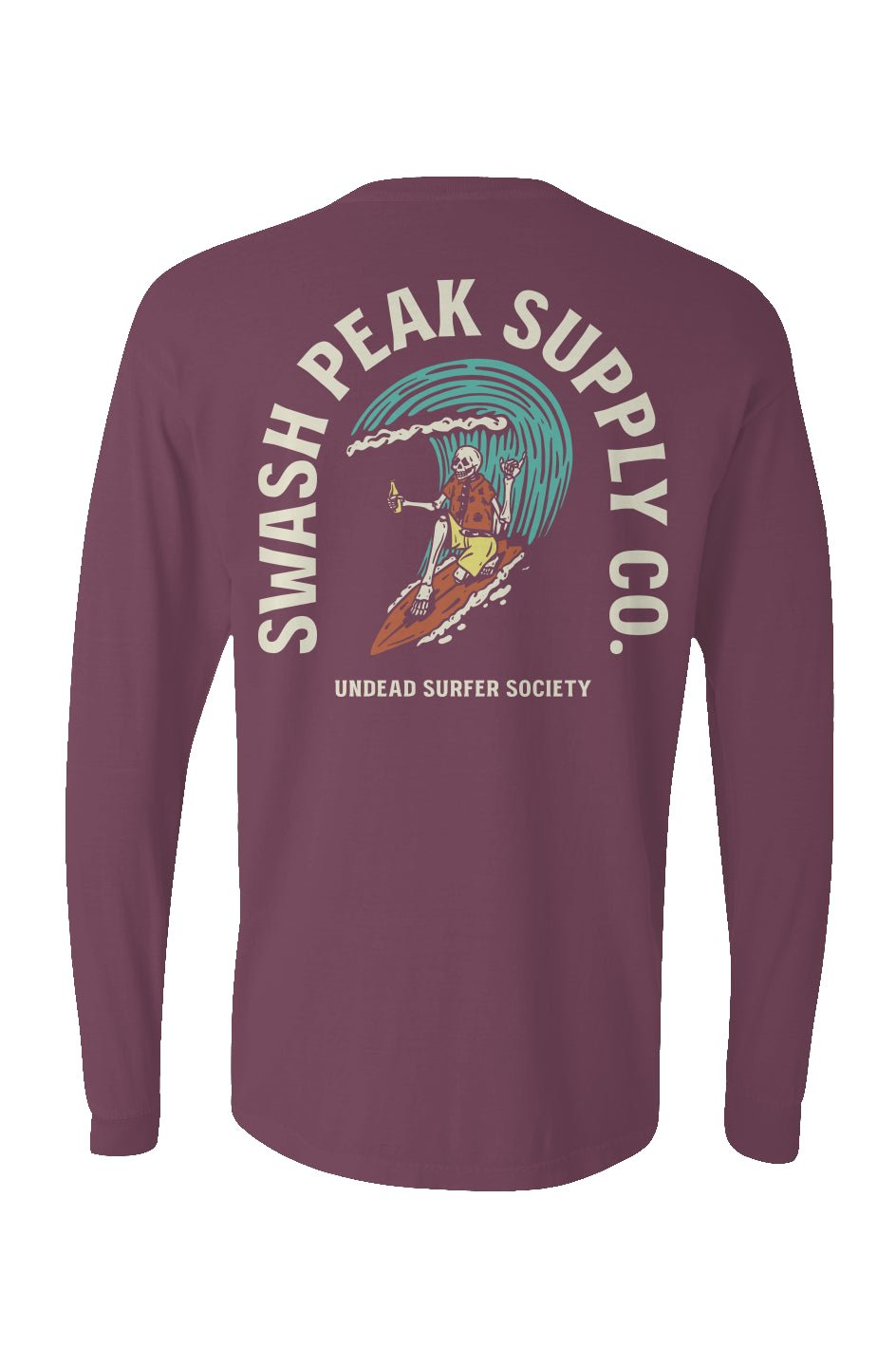 Undead Surfer Society Long Sleeve Unisex Tee - Swash Peak