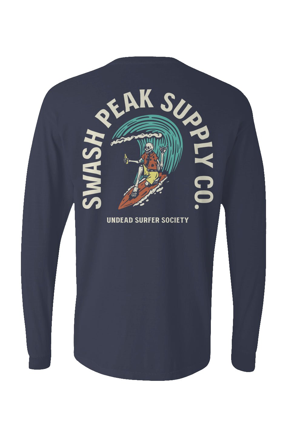 Undead Surfer Society Long Sleeve Unisex Tee - Swash Peak