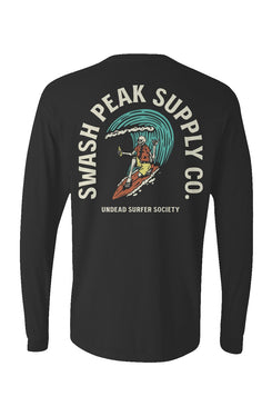 Undead Surfer Society Long Sleeve Unisex Tee - Swash Peak