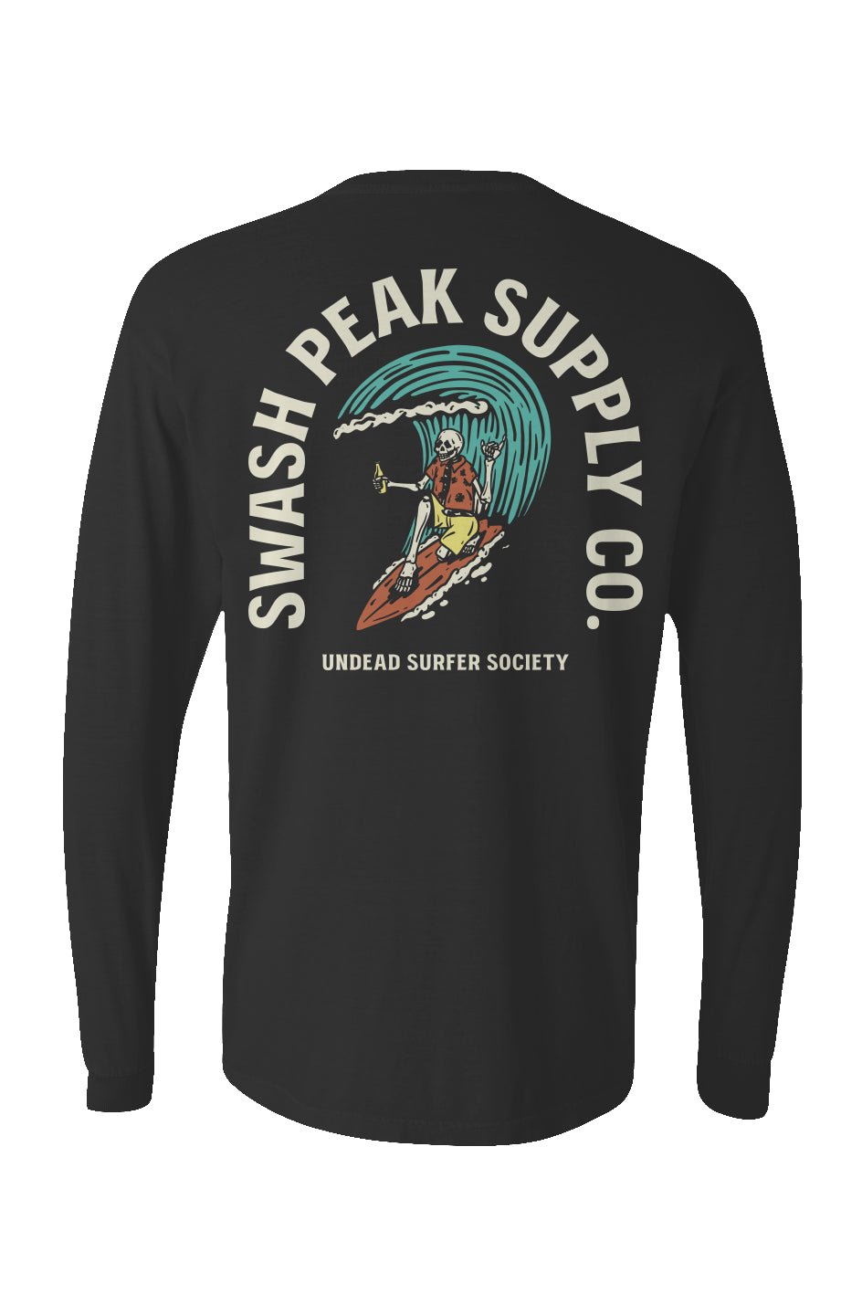 Undead Surfer Society Long Sleeve Unisex Tee - Swash Peak