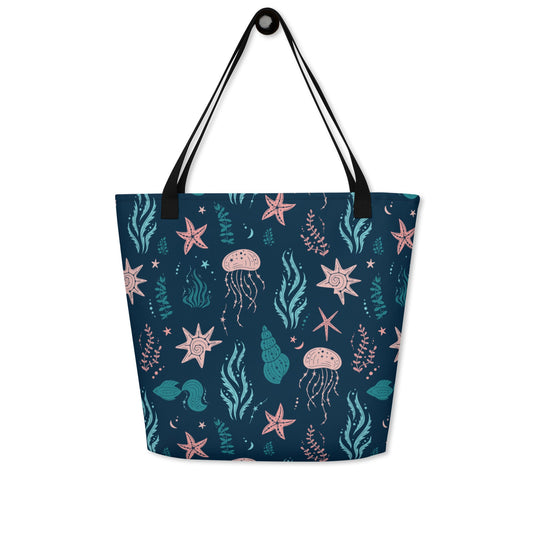 Underwater Views Large Tote Bag w/ Pocket - Swash Peak