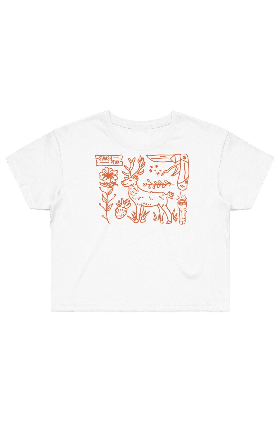 Wild Deer Cropped Tee - Swash Peak