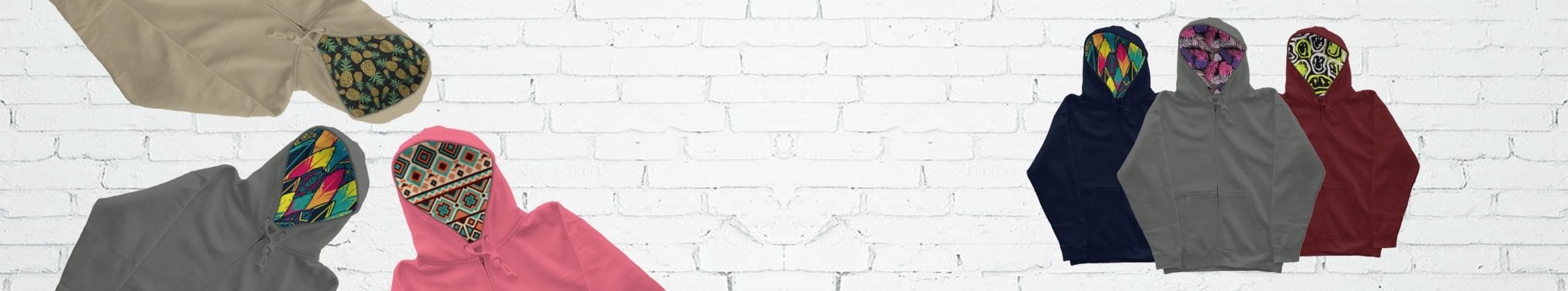 Patterned Zip-Up Hoodies - Swash Peak