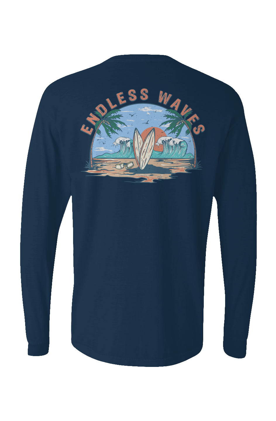 Endless Waves Long Sleeve Unisex Tee