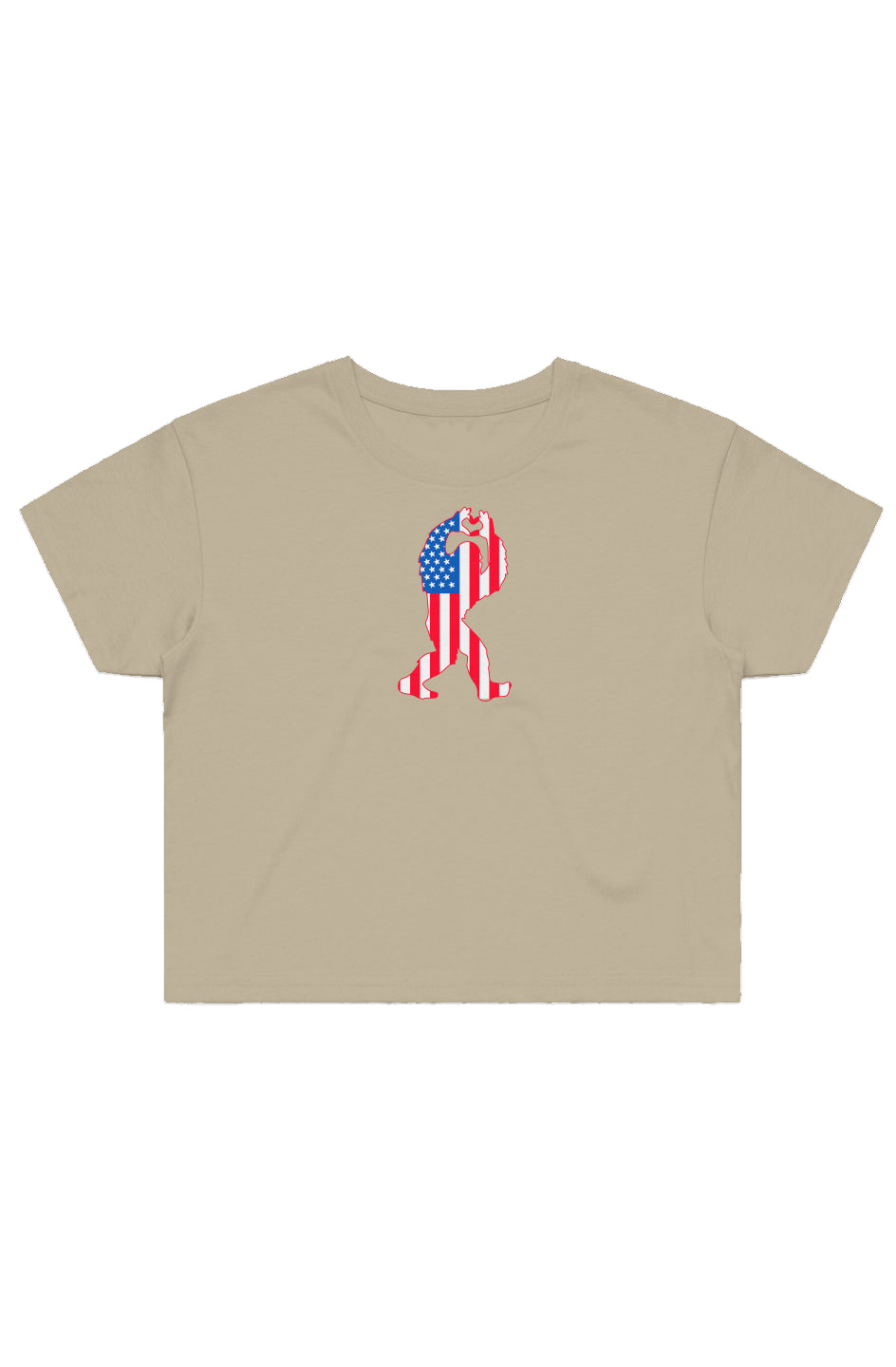 USA Sasquatch Crop Tee