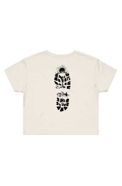 Hiking Bootprint Crop Tee