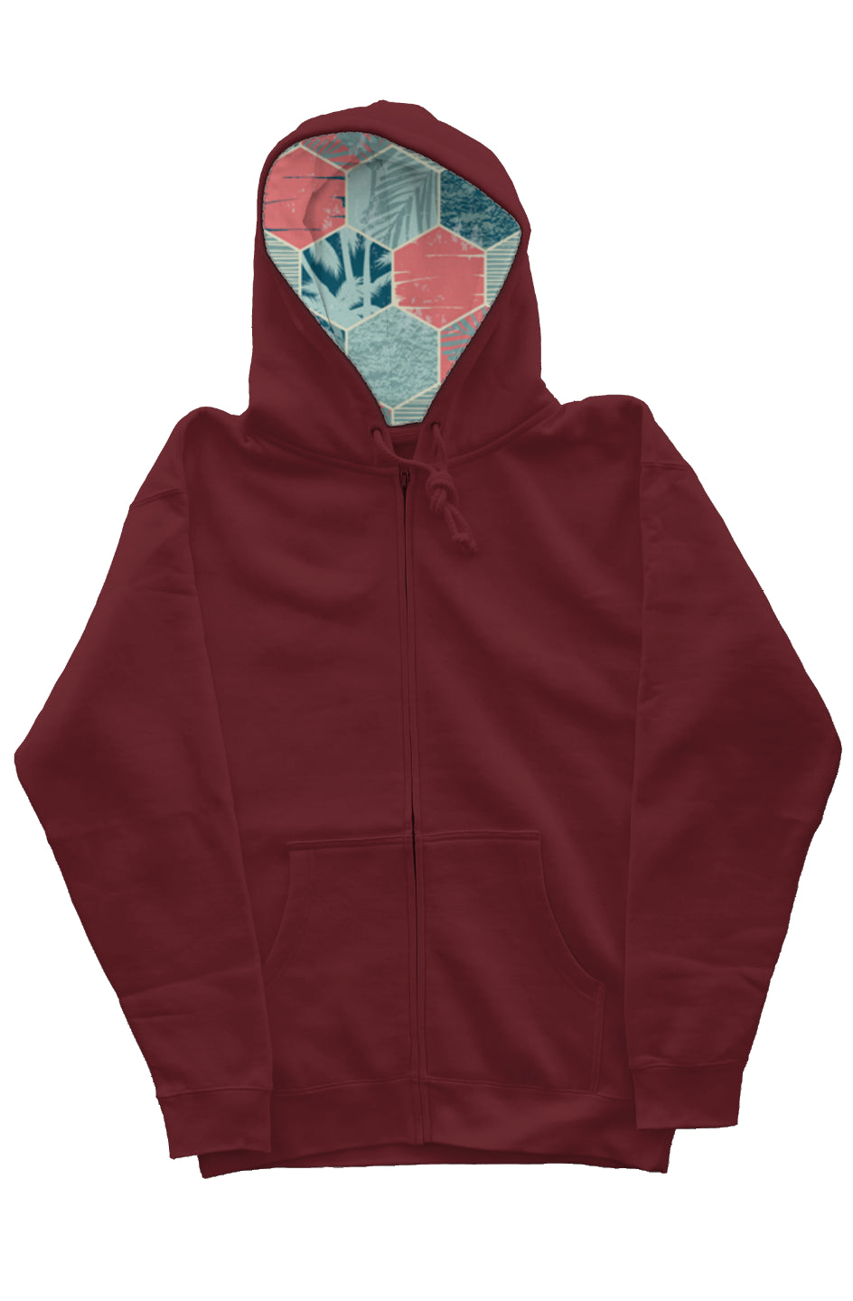 Geo Palms Zip-Up