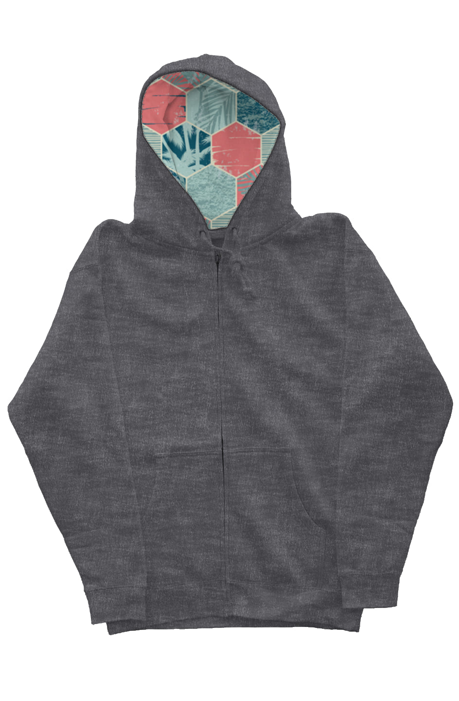 Geo Palms Zip-Up