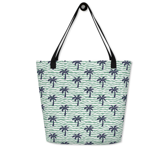 Palm Tree Large Tote Bag w/ Pocket