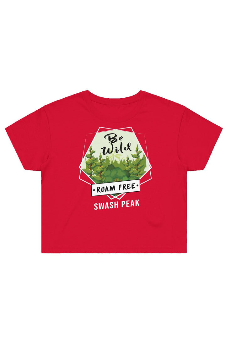 Be Wild Roam Free Cropped Tee - Swash Peak
