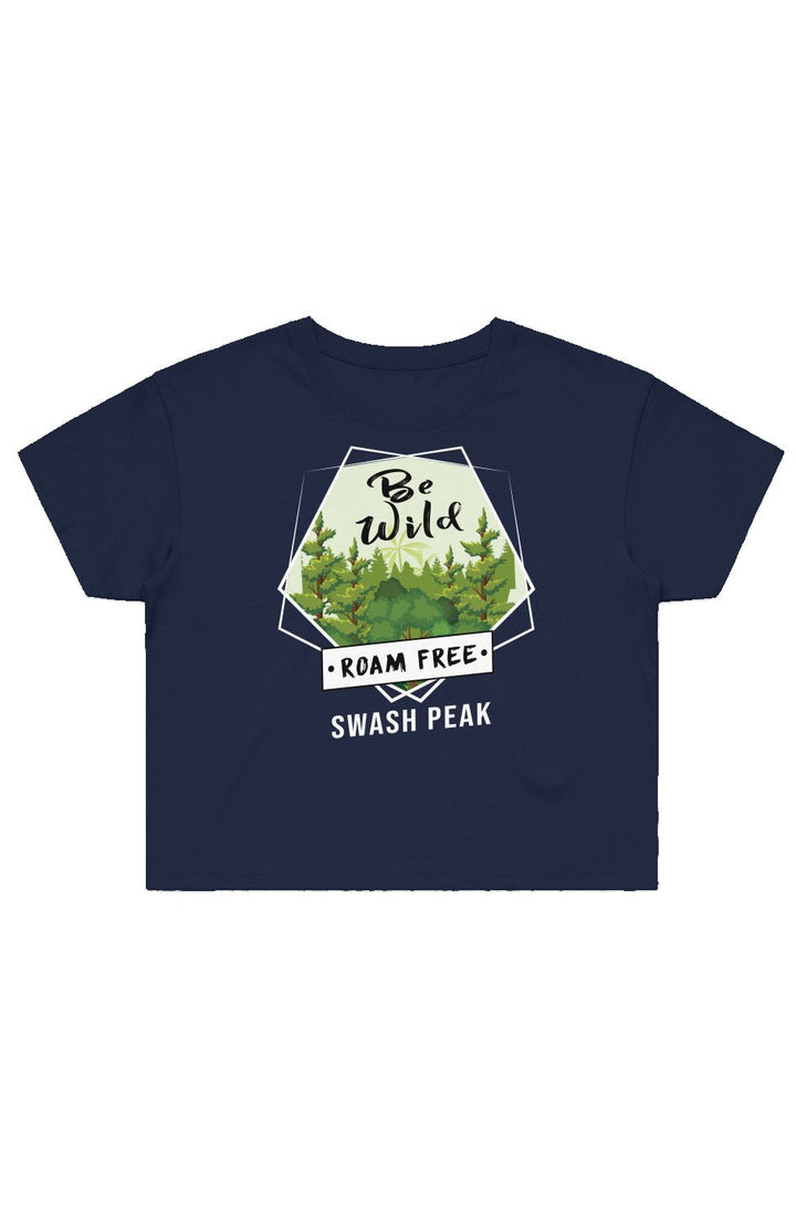 Be Wild Roam Free Cropped Tee - Swash Peak