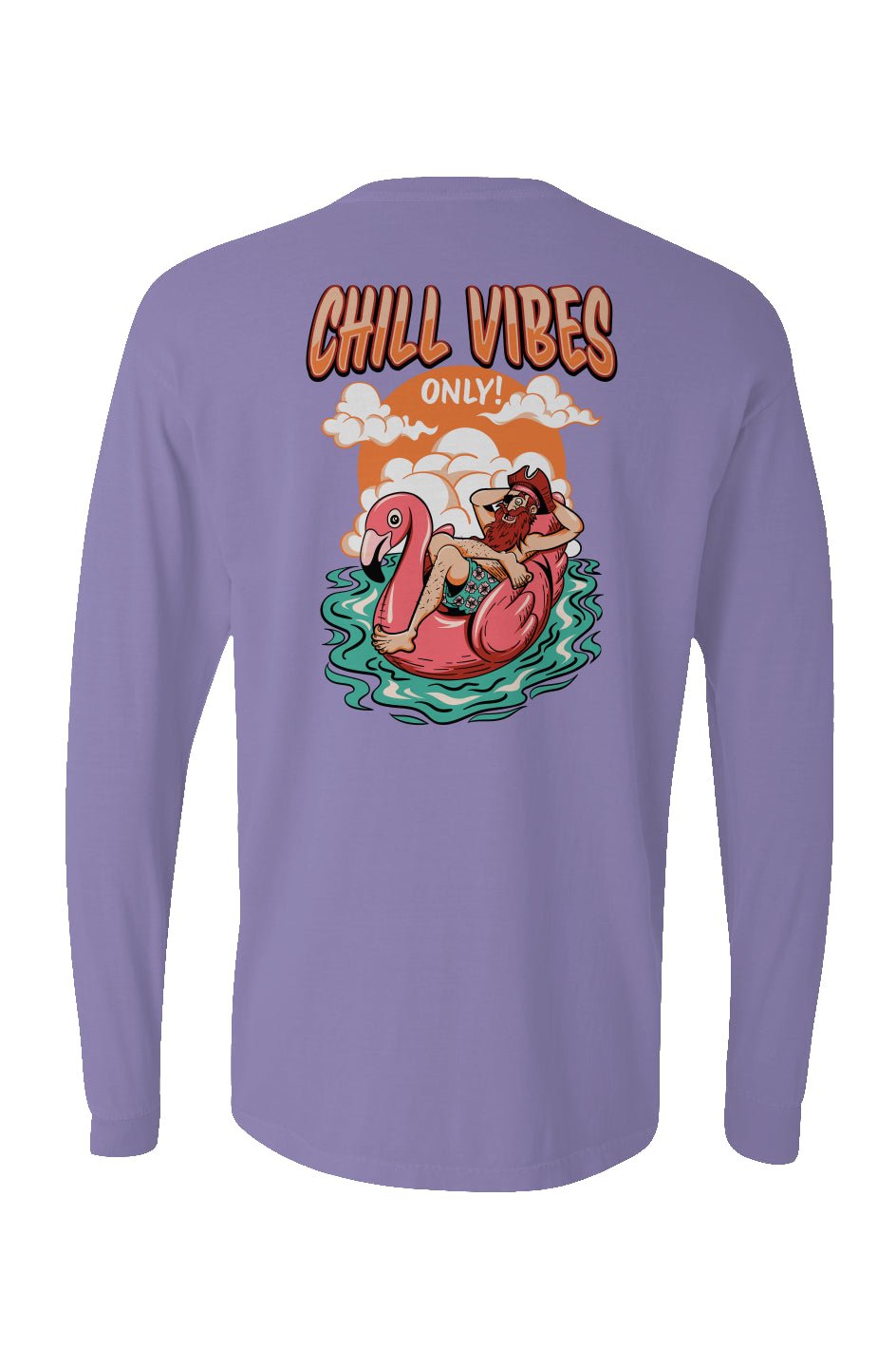 Chill Vibes Only Long Sleeve Unisex Tee - Swash Peak