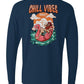Chill Vibes Only Long Sleeve Unisex Tee - Swash Peak
