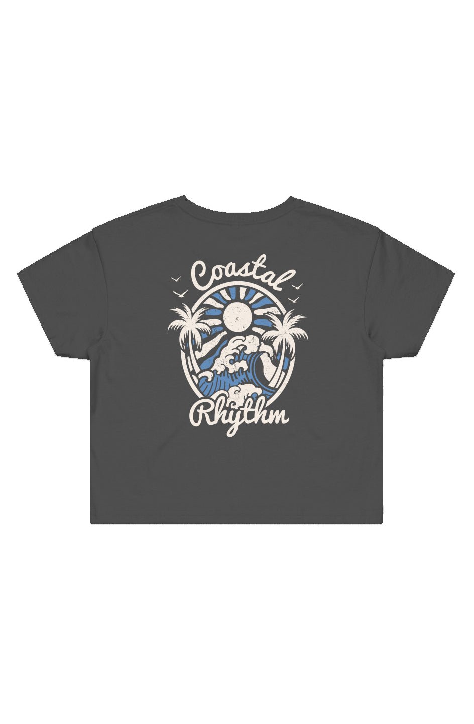 Coastal Rhythm cropped tee in Coal – Swash Peak