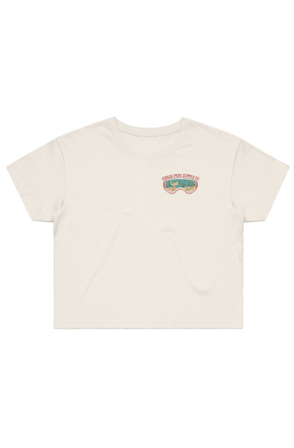 Dive Goggles Cropped Tee - Swash Peak