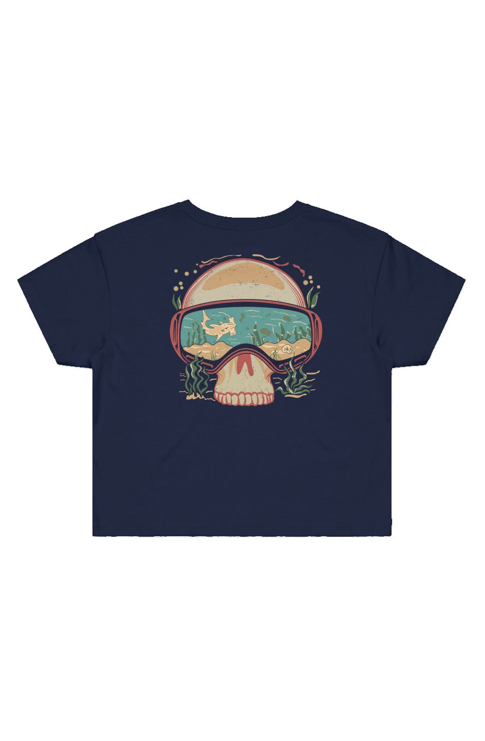 Dive Goggles Cropped Tee - Swash Peak
