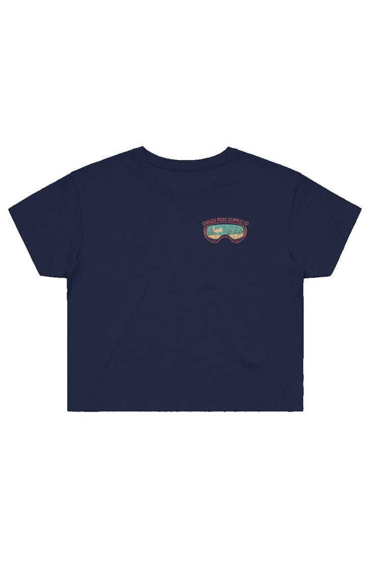 Dive Goggles Cropped Tee - Swash Peak