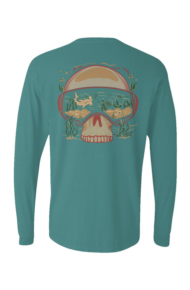 Dive Goggles Long Sleeve Unisex Tee - Swash Peak
