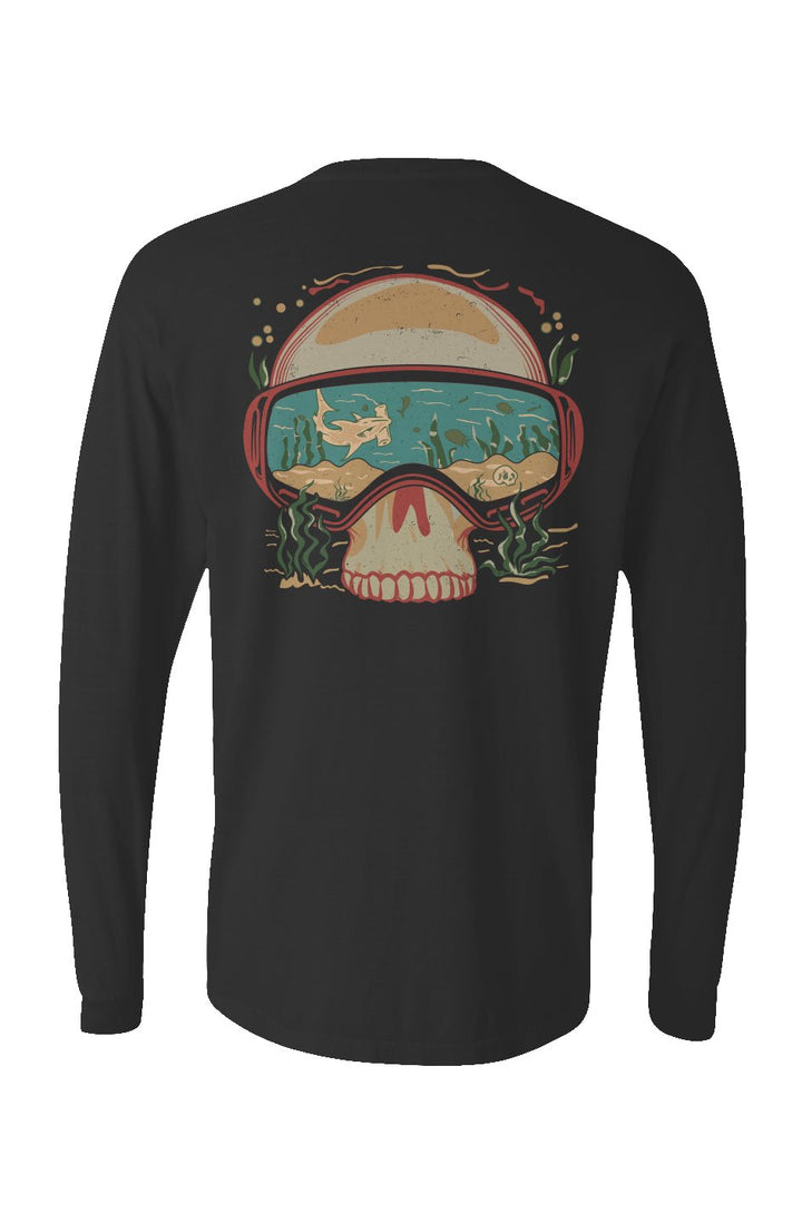 Dive Goggles Long Sleeve Unisex Tee - Swash Peak