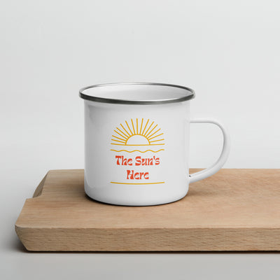 The Sun's Here Enamel Mug