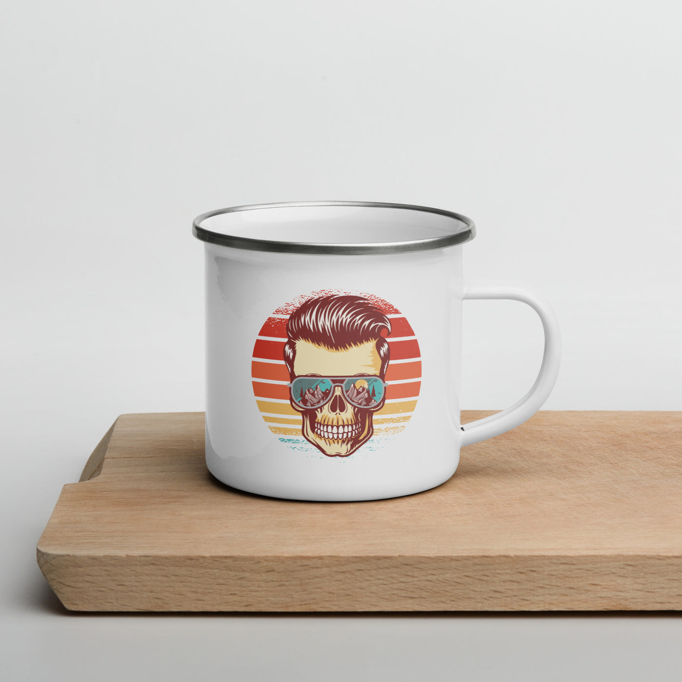 Sunstoked Skull Enamel Mug