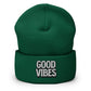 Good Vibes Cuffed Beanie - Swash Peak