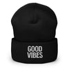 Good Vibes Cuffed Beanie - Swash Peak