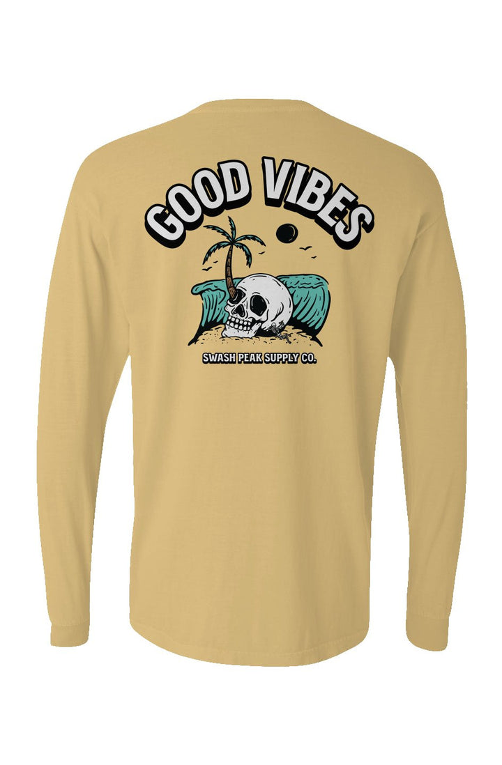 Good Vibes Long Sleeve Unisex Tee - Swash Peak