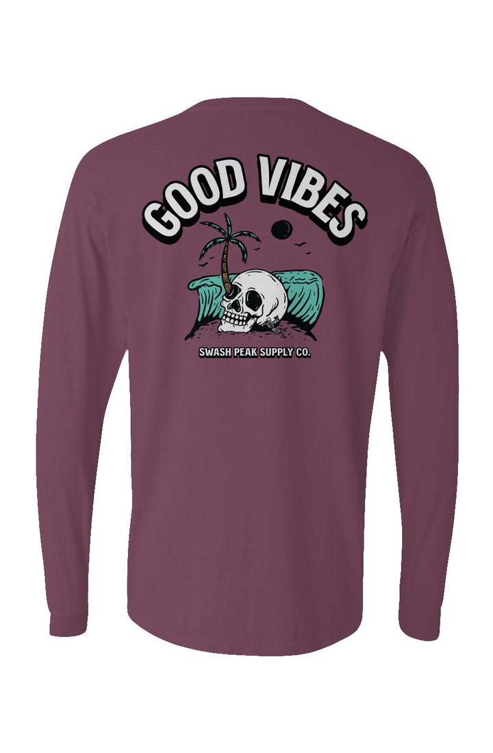 Good Vibes Long Sleeve Unisex Tee - Swash Peak
