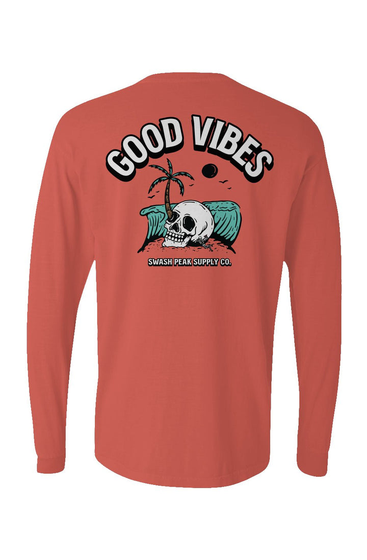 Good Vibes Long Sleeve Unisex Tee - Swash Peak