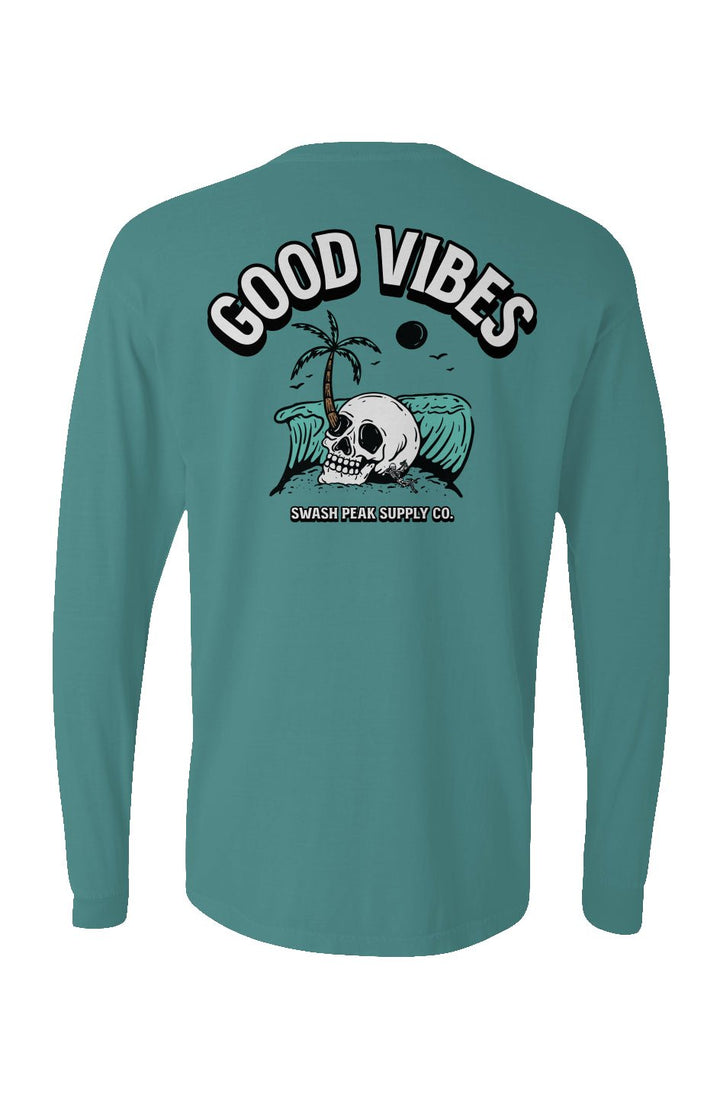 Good Vibes Long Sleeve Unisex Tee - Swash Peak