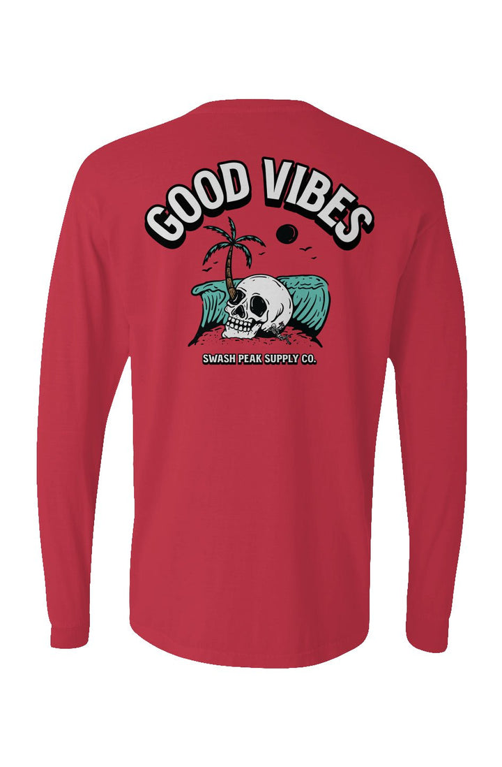 Good Vibes Long Sleeve Unisex Tee - Swash Peak