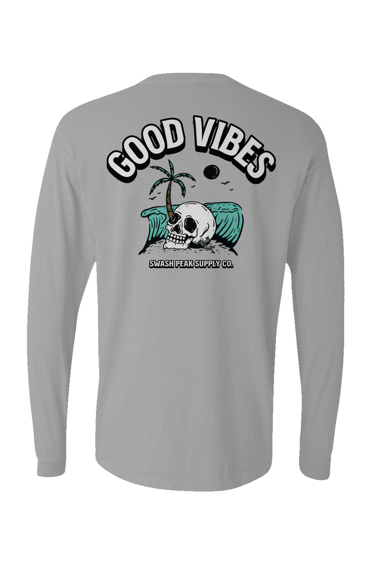 Good Vibes Long Sleeve Unisex Tee - Swash Peak