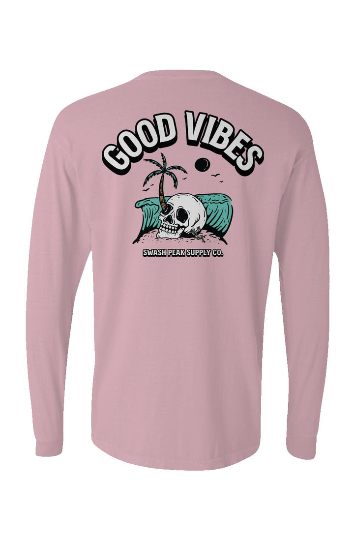 Good Vibes Long Sleeve Unisex Tee - Swash Peak