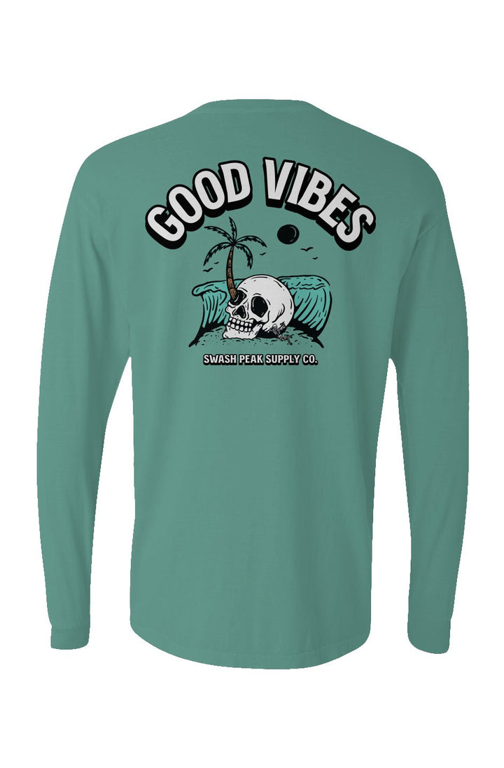 Good Vibes Long Sleeve Unisex Tee - Swash Peak