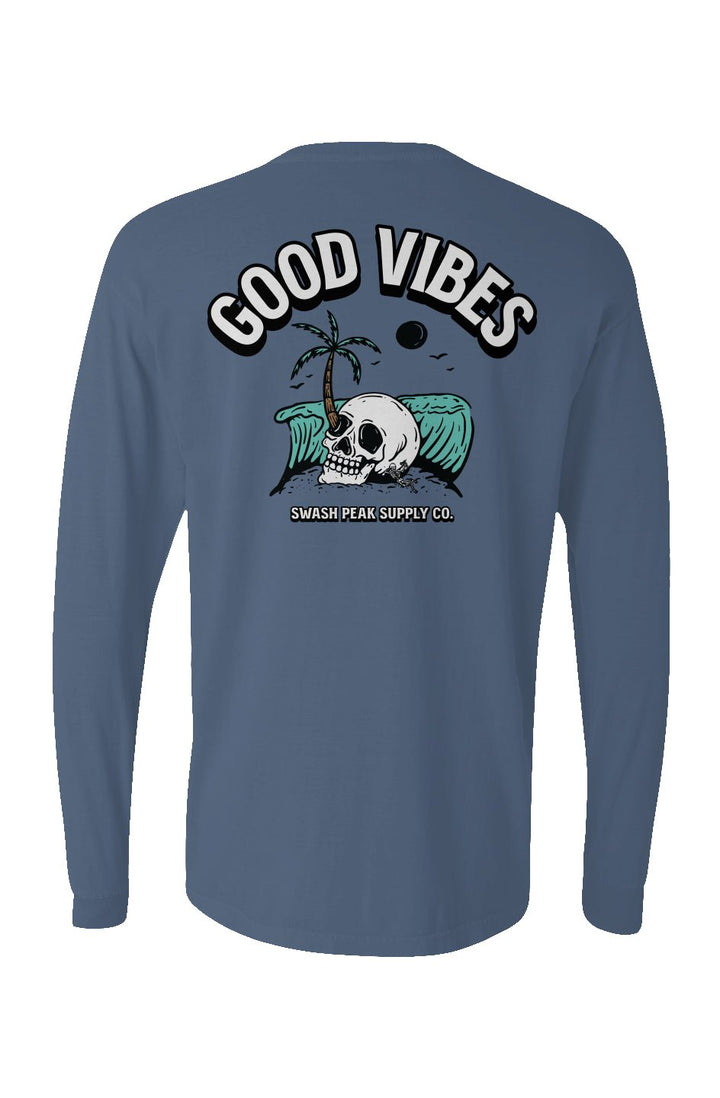 Good Vibes Long Sleeve Unisex Tee - Swash Peak
