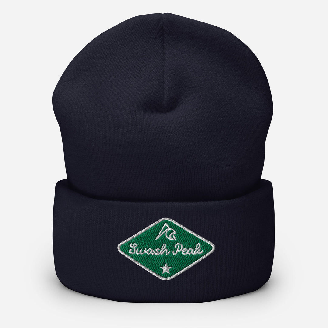Green Back Cuffed Beanie - Swash Peak