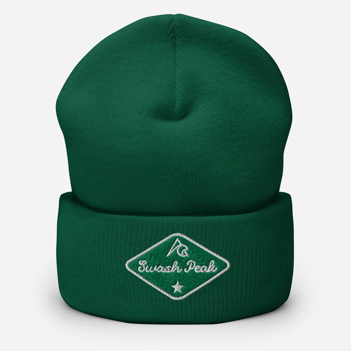 Green Back Cuffed Beanie - Swash Peak