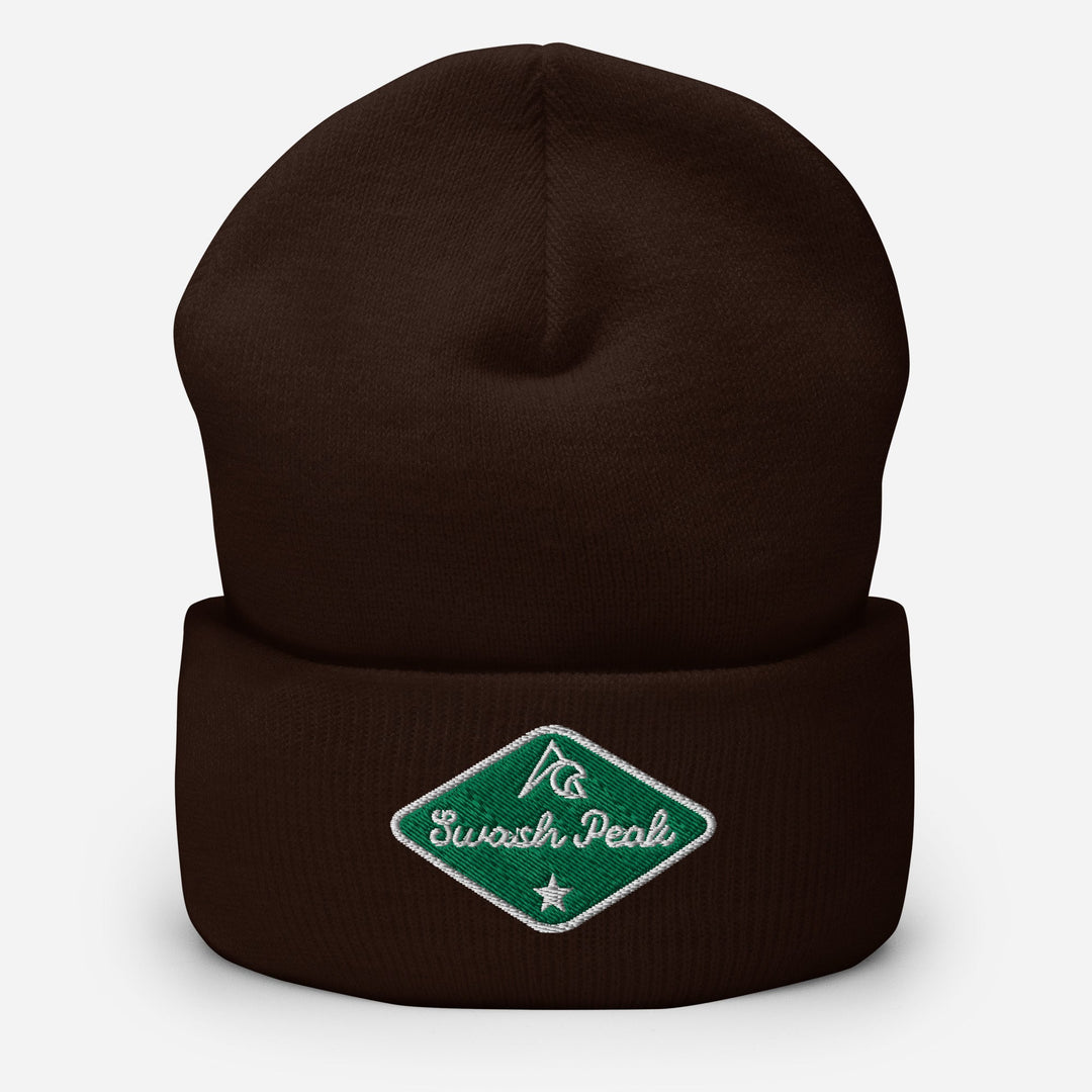 Green Back Cuffed Beanie - Swash Peak