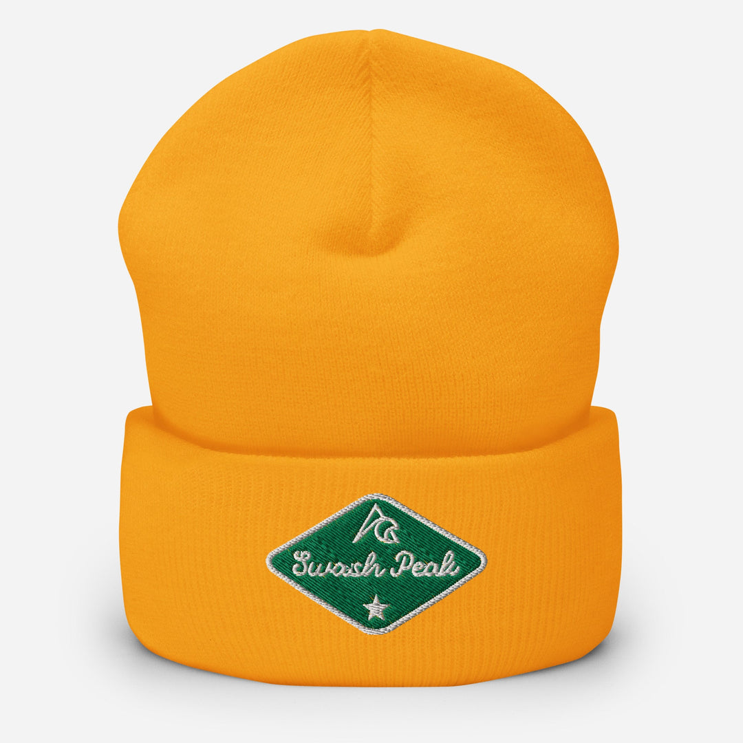 Green Back Cuffed Beanie - Swash Peak