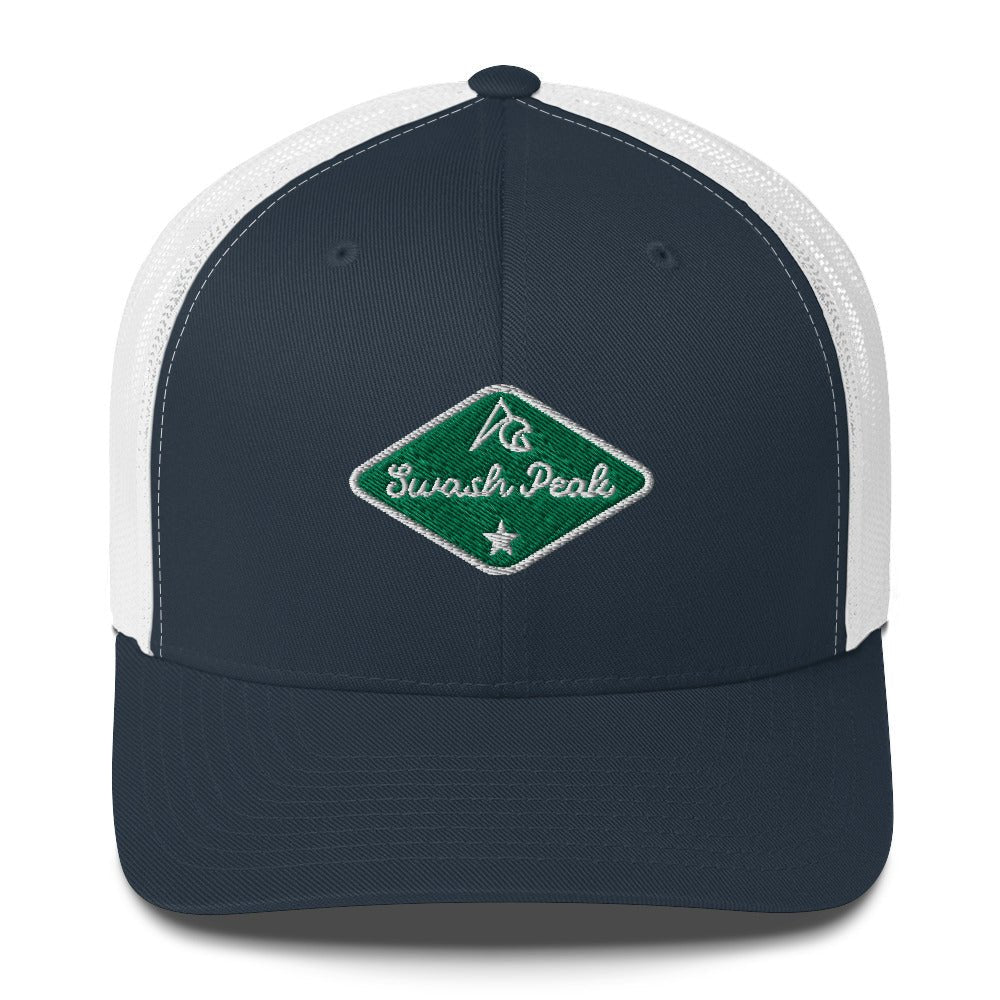 Green Back Trucker Hat - Swash Peak