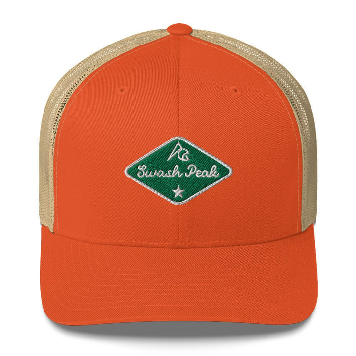 Green Back Trucker Hat - Swash Peak
