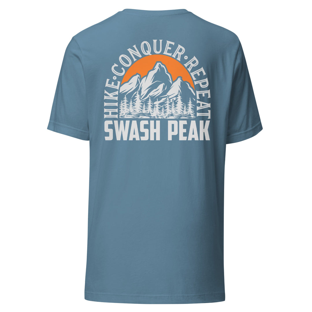 Hike. Conquer. Repeat. Unisex Tee - Swash Peak