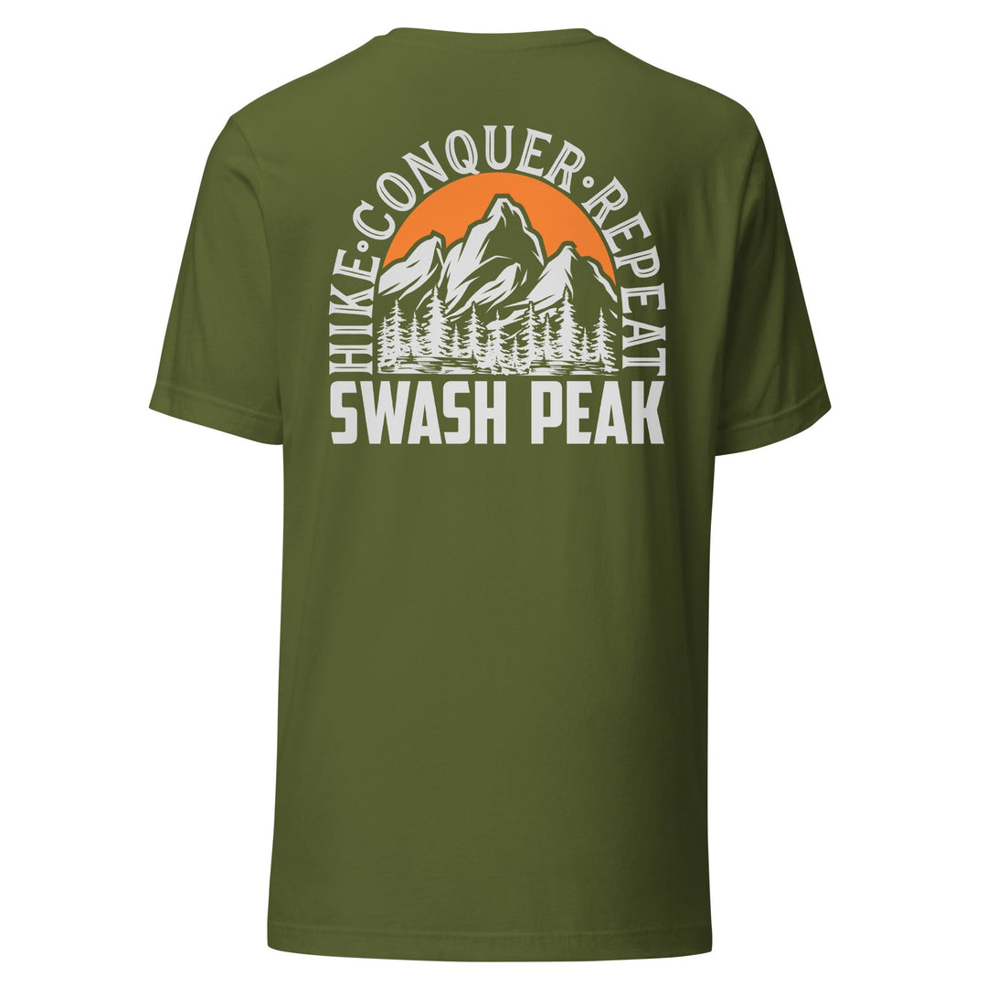 Hike. Conquer. Repeat. Unisex Tee - Swash Peak