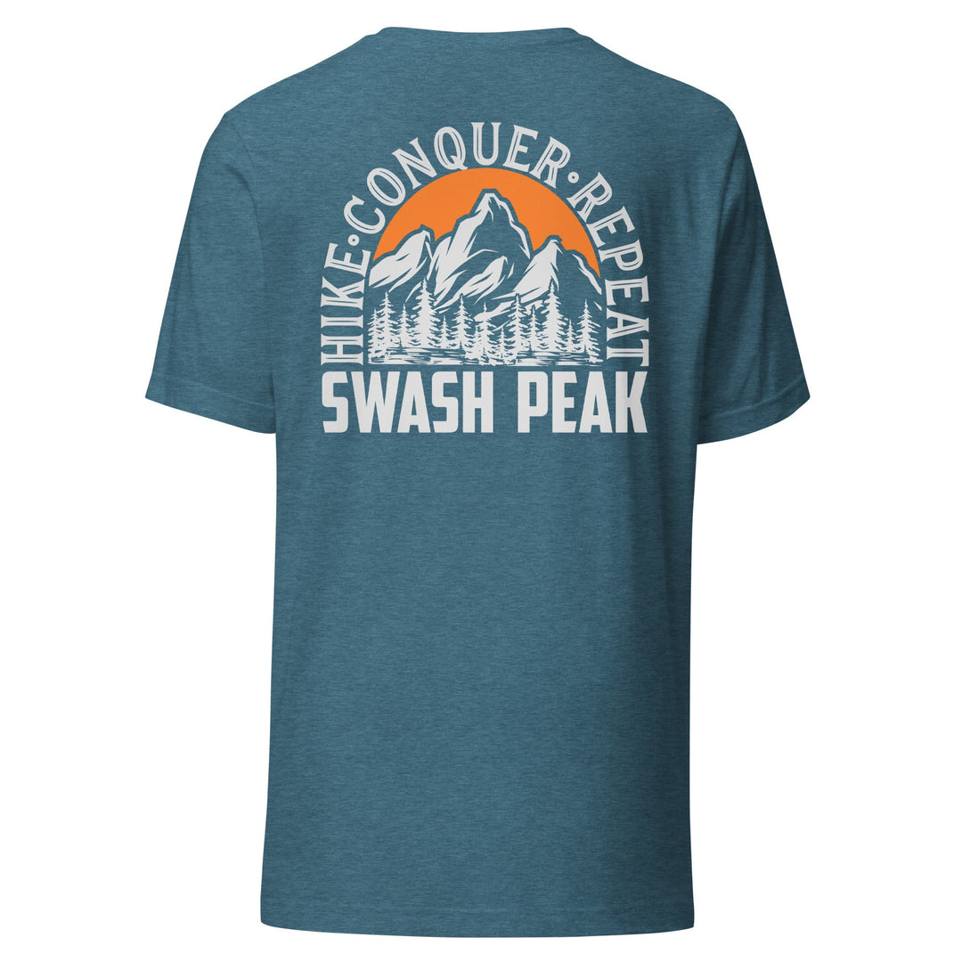 Hike. Conquer. Repeat. Unisex Tee - Swash Peak