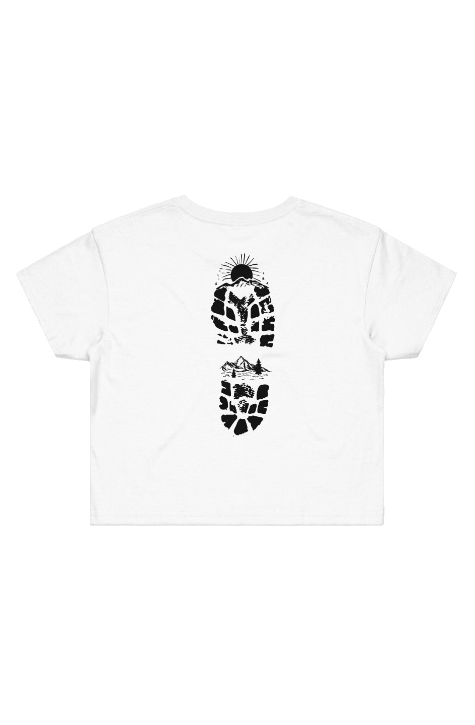 Hiking Bootprint Cropped Tee - Swash Peak