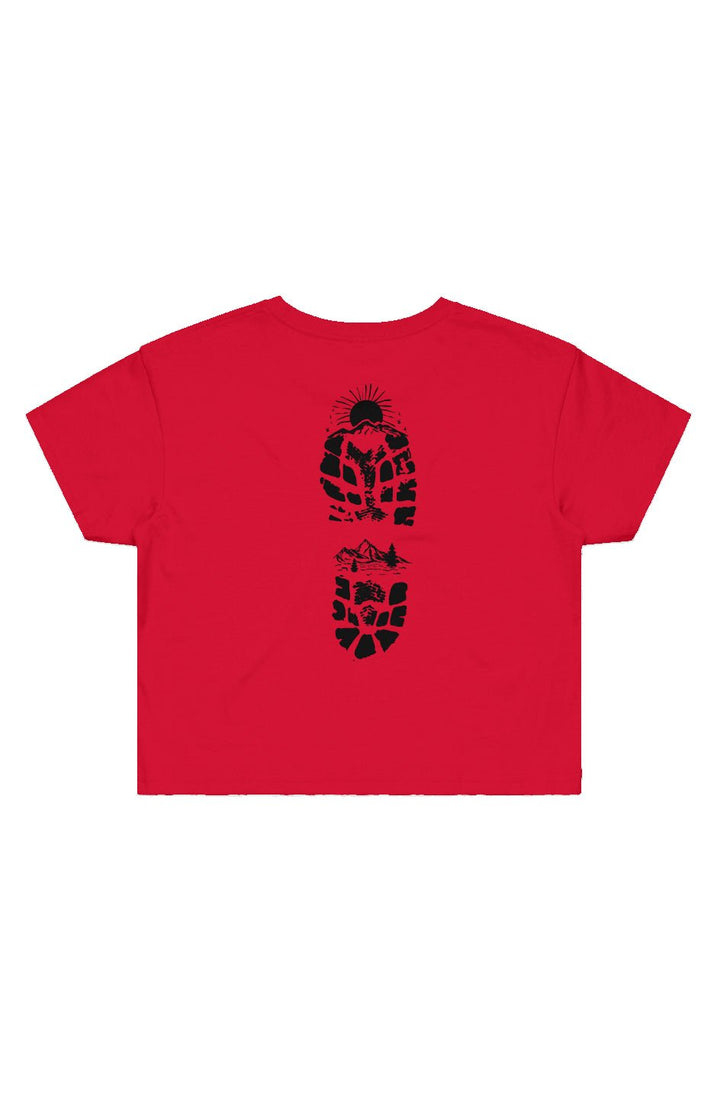 Hiking Bootprint Cropped Tee - Swash Peak